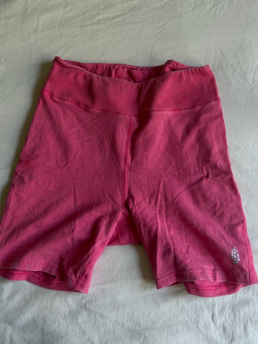 Free People Movement Pink High-Waist Bike Shorts